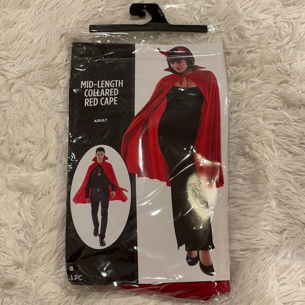 COPY - Mid-Length Collared Red Cape